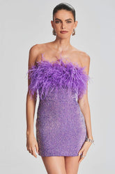 Torin Sequin Feather Dress | Dress In Beauty
